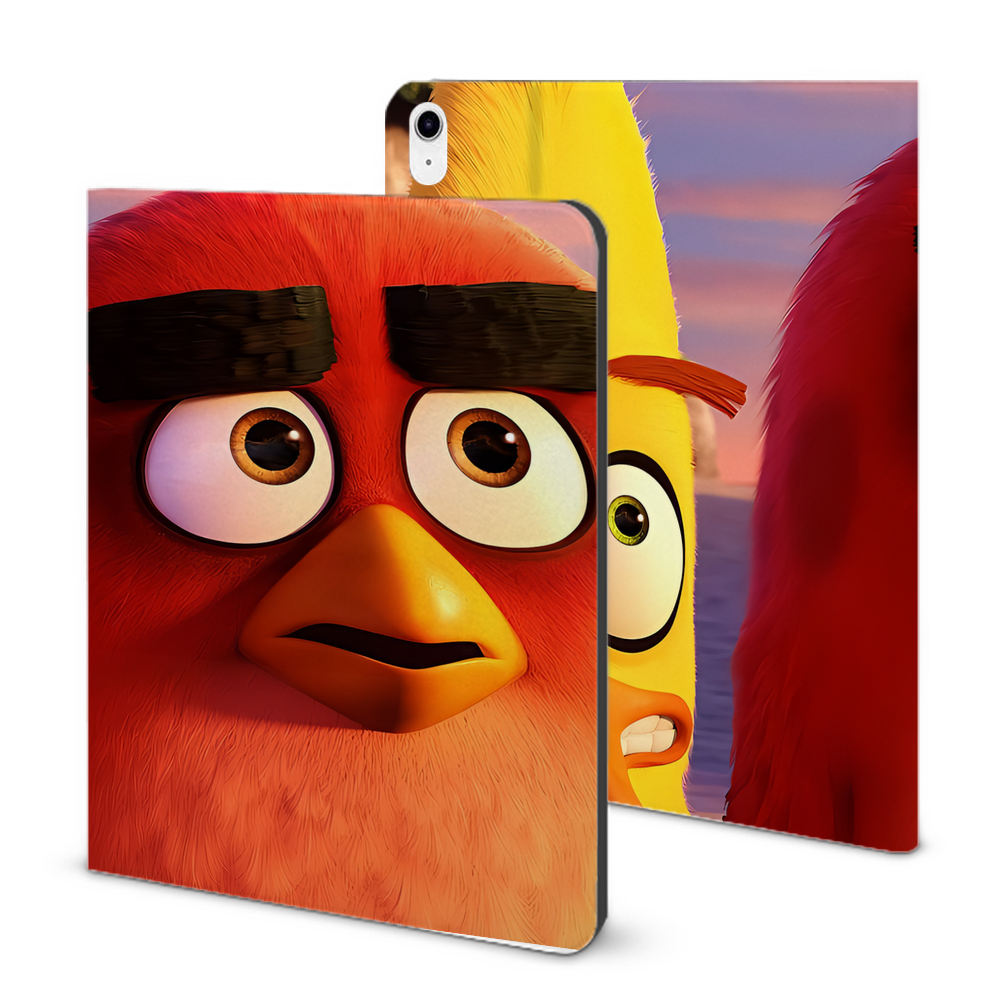 （画像用） Angry Birds アングリーバード IPad ケース ブック型 PUレザー TPU 耐衝撃 軽量 薄型 ペン収納なし 全面保護 IPad 各モデル対応